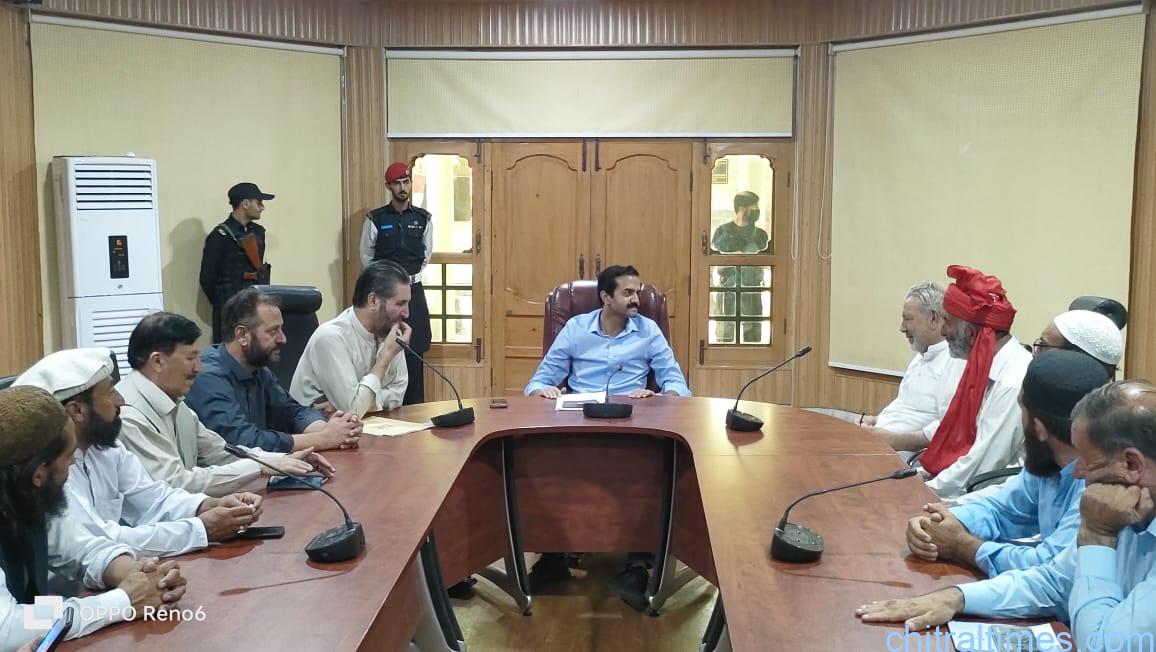 chitraltimes multi party meeting with dc chitral lower 2