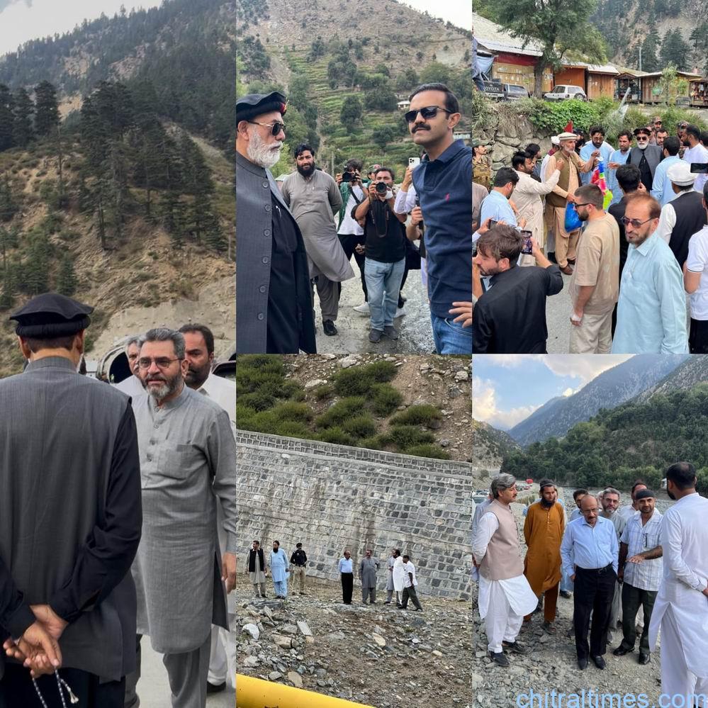chitraltimes pm inspection team visit chitral lowari approach road 1