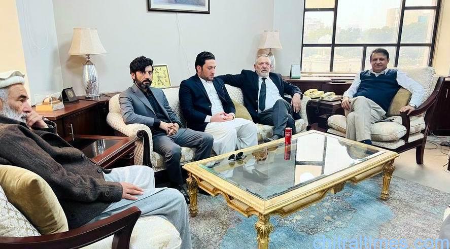 chitraltimes pmln chitral delegation lead by abdul wali khan adv meeting with federal ministers 4