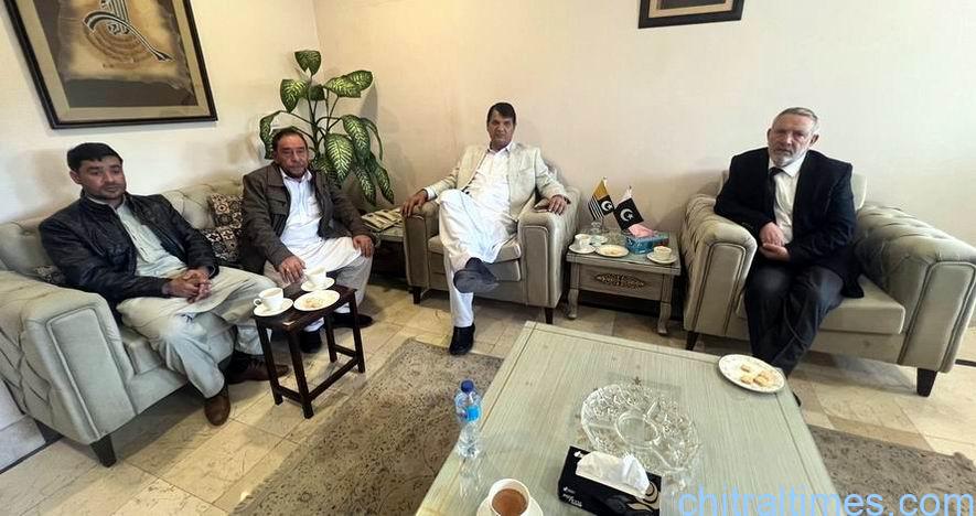 chitraltimes pmln chitral delegation lead by abdul wali khan adv meeting with federal ministers 6