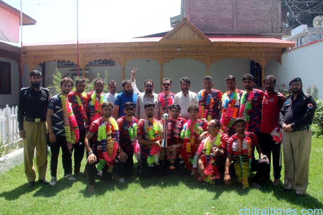 chitraltimes police shuhada tournament winner chitral police team 2