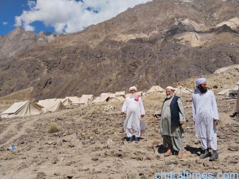 chitraltimes qari faizullah visit flood effected ghazur and GB 1