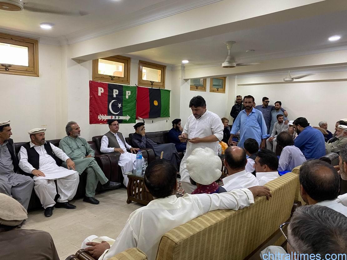 chitraltimes senator muhammad talha mahmood ppp workers address 2