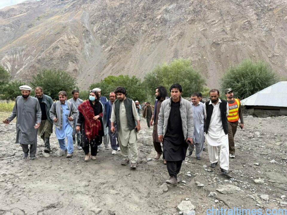 chitraltimes shagrom terich flood and relief activites aac visit 2