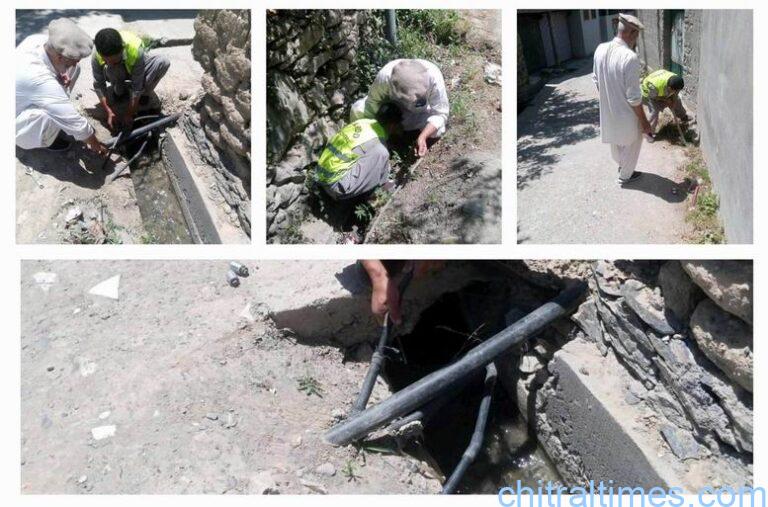 chitraltimes tma chitral campaign against illegal water connection