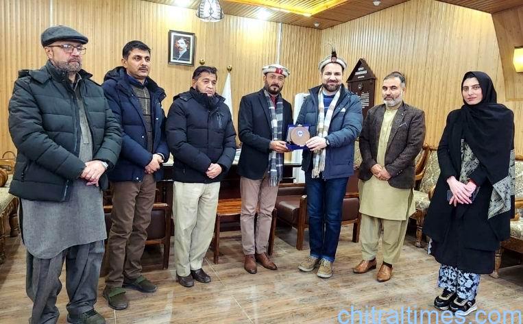 chitraltimes vc chitral uni visit dc office upper chitral and sub campus building
