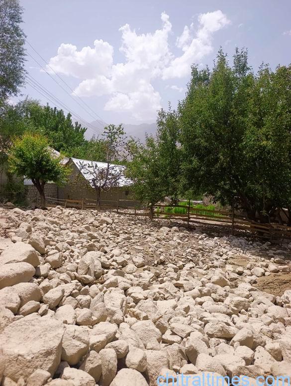 chitraltimes yarkhoon valley flash flood hit houses damaged crops ac mastuj visit 24