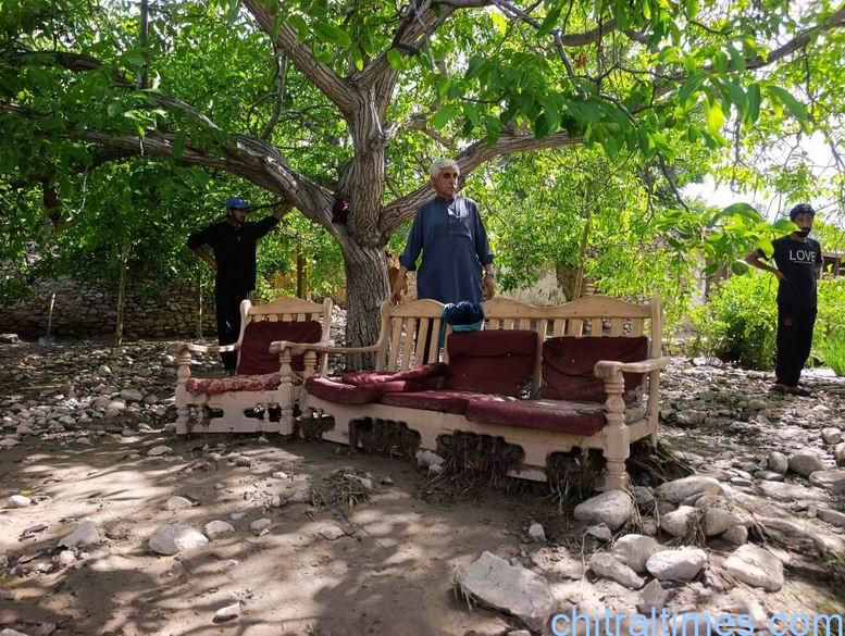 chitraltimes yarkhoon valley flash flood hit houses damaged crops ac mastuj visit 4