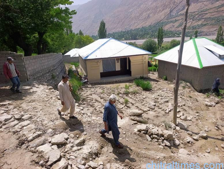 chitraltimes yarkhoon valley flash flood hit houses damaged crops ac mastuj visit 7
