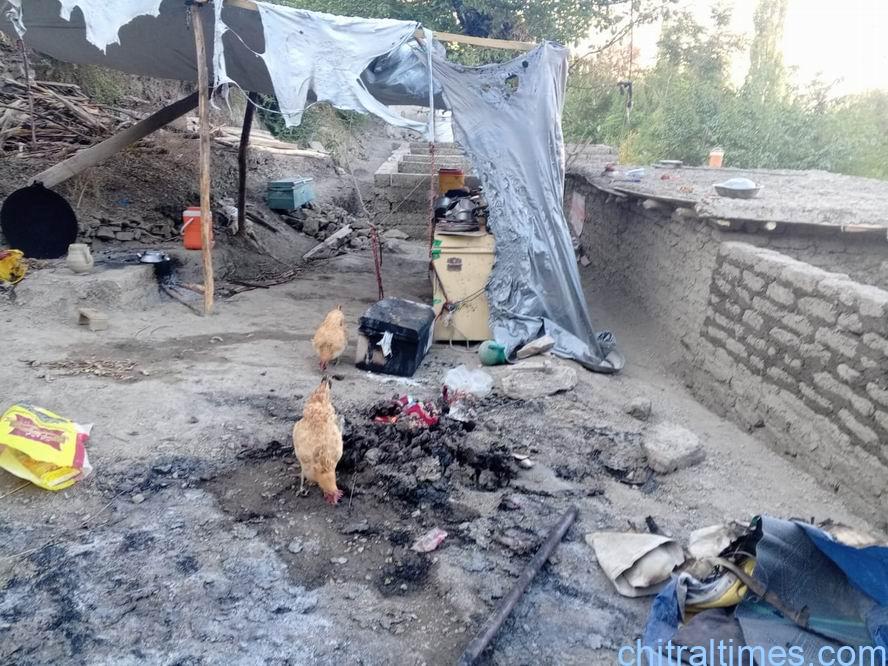 موڑکھو زائینی میں گمبوری خان کے ہاں دوبارہ پراسرار طورپر آتشزدگی، تمام خیمے اور گھرکے سامان ایک دفعہ پھر جل کر خاکستر